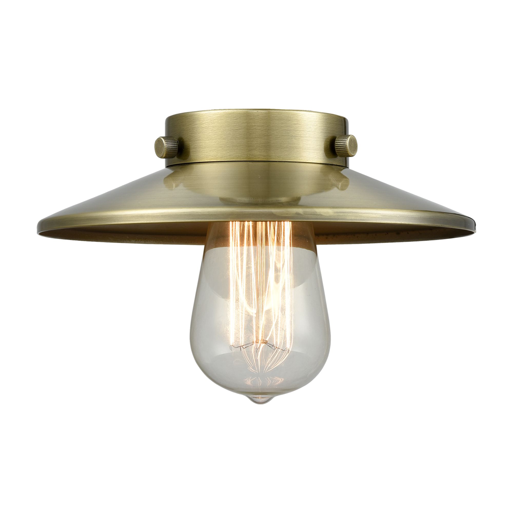 Image 7 Railroad 8" High Antique Brass Wall Sconce more views