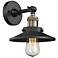 Railroad 8" High Black Antique Brass LED Wall Sconce