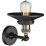 2_Railroad 8" High Black Antique Brass LED Wall Sconce more views