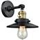 Railroad 8" High Black Antique Brass Wall Sconce