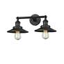 5_Railroad 8" High Matte Black 2-Light LED Wall Sconce more views
