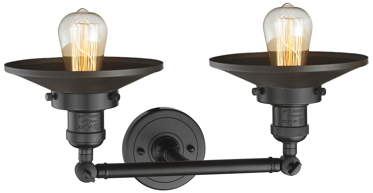 Image 2 Railroad 8" High Oil-Rubbed Bronze LED 2-Light Wall Sconce more views