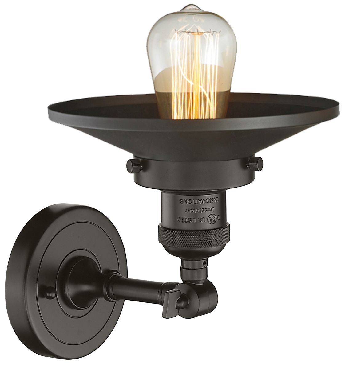 Image 3 Railroad  8" LED Semi-Flush Mount - Oil Rubbed Bronze - Oil Rubbed Bro more views