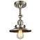 Railroad 8" LED Semi-Flush Mount - Satin Nickel - Satin Nickel