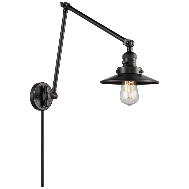 Image 1 Railroad 8" Matte Black Double Extension Swing Arm