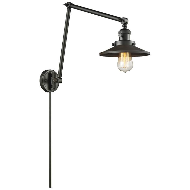 Image 1 Railroad 8" Oil Rubbed Bronze Double Extension Swing Arm