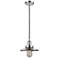 Railroad 8" Polished Chrome Cord Hung Mini Pendant