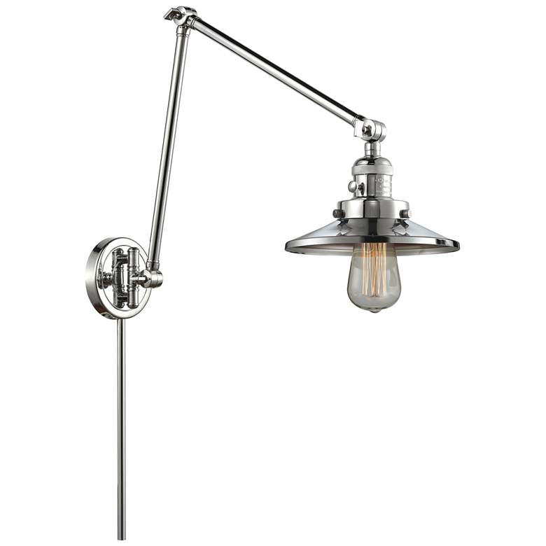 Image 1 Railroad 8" Polished Chrome Double Extension Swing Arm