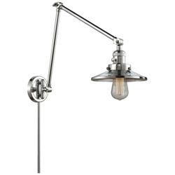 Railroad 8" Polished Chrome Double Extension Swing Arm