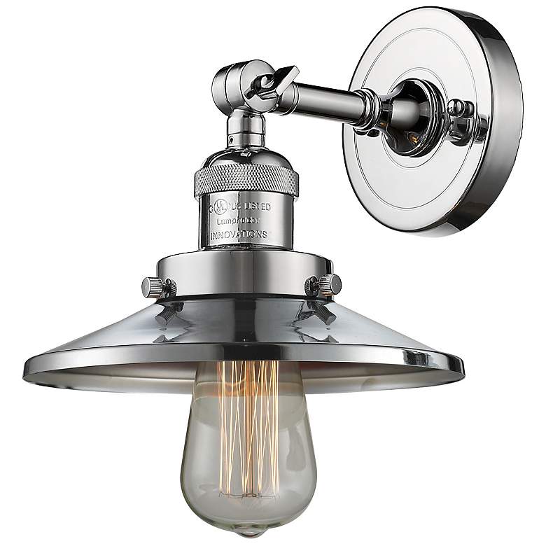 Image 1 Railroad 8 inch Polished Chrome Sconce