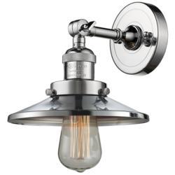Railroad 8" Polished Chrome Sconce