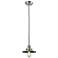 Railroad 8" Polished Nickel Cord Hung Mini Pendant
