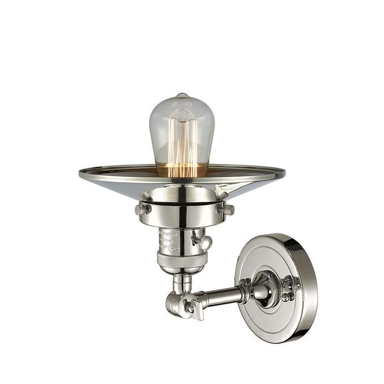 Image 2 Railroad 8" Polished Nickel Sconce more views