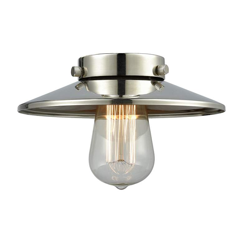 Image 4 Railroad 8" Polished Nickel Sconce more views