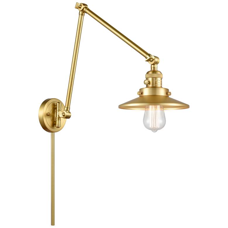 Image 1 Railroad 8" Satin Gold Double Extension Swing Arm