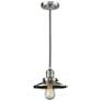 1_Railroad 8" Wide Brushed Satin Nickel LED Mini Pendant