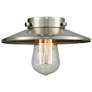 5_Railroad 8" Wide Brushed Satin Nickel LED Mini Pendant more views