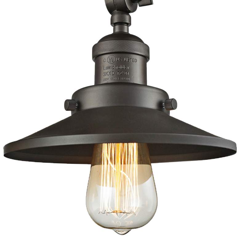 Image 3 Railroad 8" Wide Oil-Rubbed Bronze Adjustable Ceiling Light more views