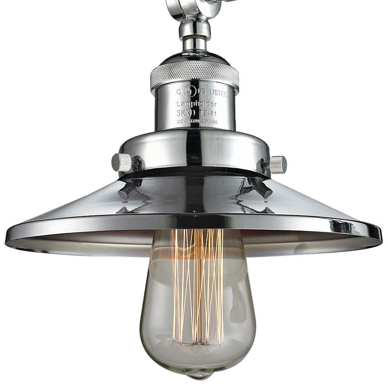 Image 3 Railroad 8 inch Wide Polished Chrome Adjustable Ceiling Light more views