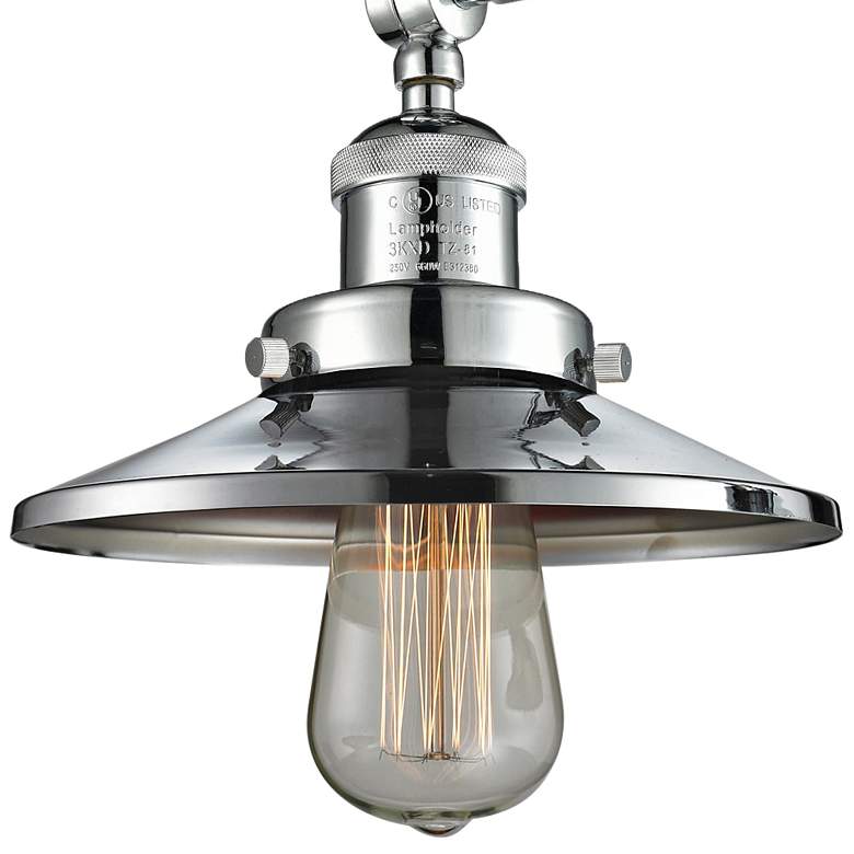 Image 3 Railroad 8" Wide Polished Chrome Adjustable Ceiling Light more views