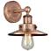 Railroad 8"High Antique Copper Sconce With Antique Copper Shade