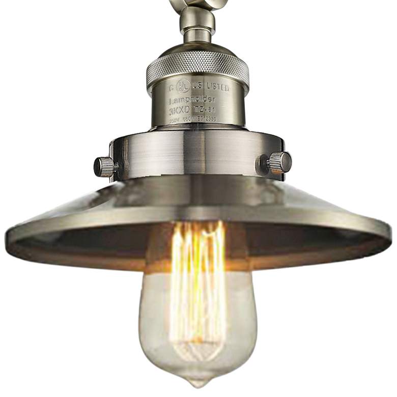 Image 3 Railroad 8"W Satin Brushed Nickel Adjustable Ceiling Light more views