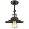 Railroad 8" Wide Black and Brass Adjustable Ceiling Light