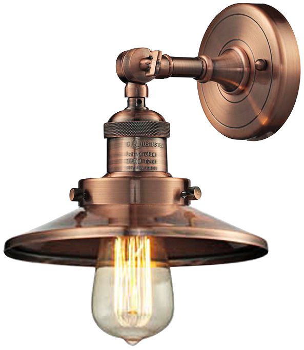 Antique copper wall deals lights