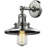 Railroad Collection 8" High Nickel and Metal Wall Sconce