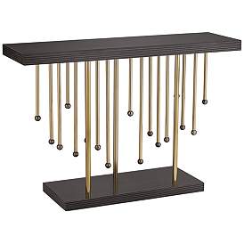 Image2 of Rain 48" Wide Black and Gold Console Table