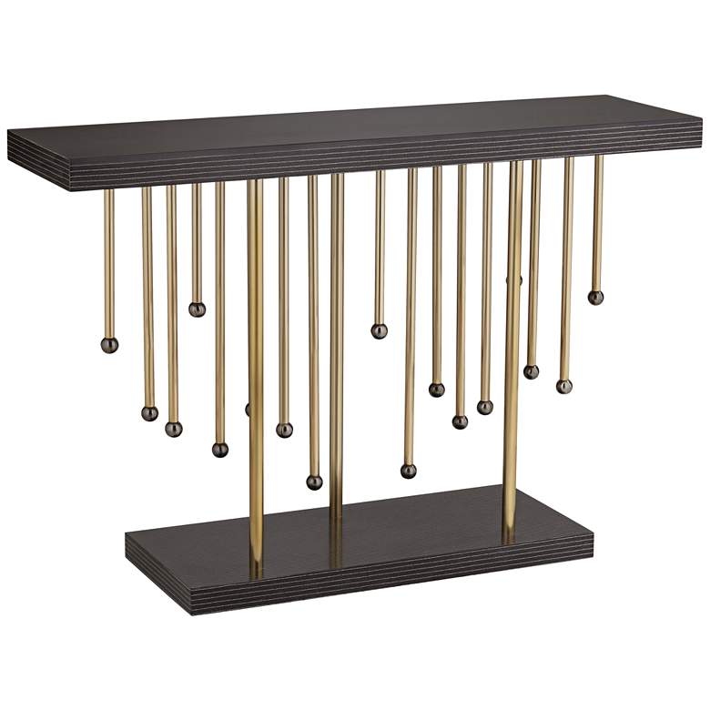 Image 2 Rain 48 inch Wide Black and Gold Console Table