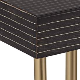 Image4 of Rain 48" Wide Black and Gold Console Table more views