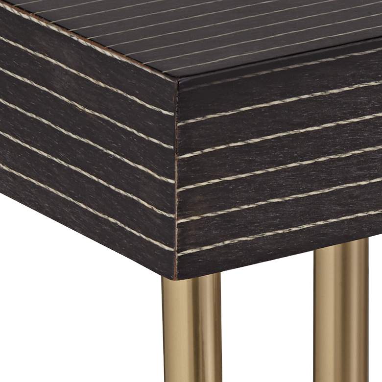 Image 4 Rain 48 inch Wide Black and Gold Console Table more views