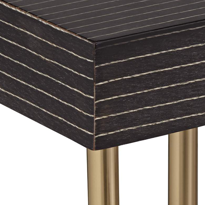 Image 5 Rain 48" Wide Black and Gold Console Table more views