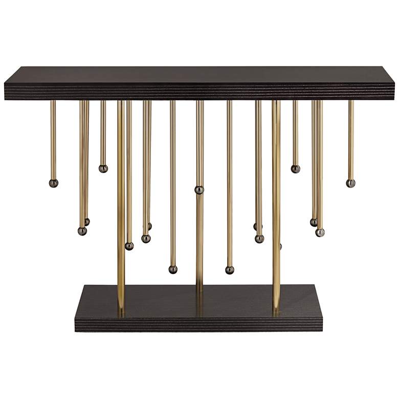 Image 6 Rain 48 inch Wide Black and Gold Console Table more views