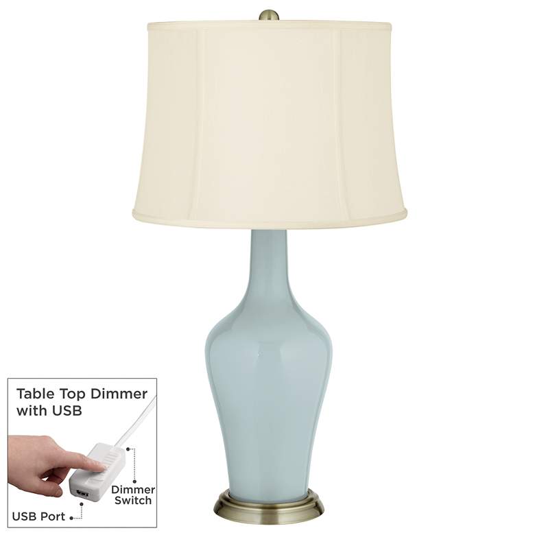 Image 1 Rain Anya Table Lamp with Dimmer