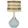 Rain Blue and Brown Chevron Shade Spencer Table Lamp