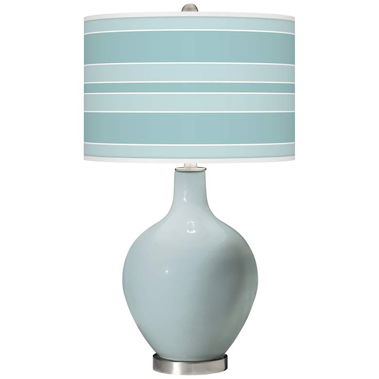 Image 1 Rain Bold Stripe Ovo Glass Table Lamp