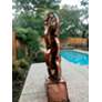 2_Rain chain 90" High Heavy Gauge Copper Outdoor Fountain more views
