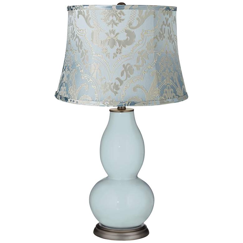 Image 1 Rain Charlotte Chipley Blue Shade Double Gourd Table Lamp