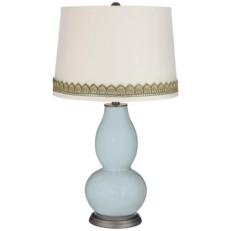 Image 1 Rain Double Gourd Table Lamp with Scallop Lace Trim