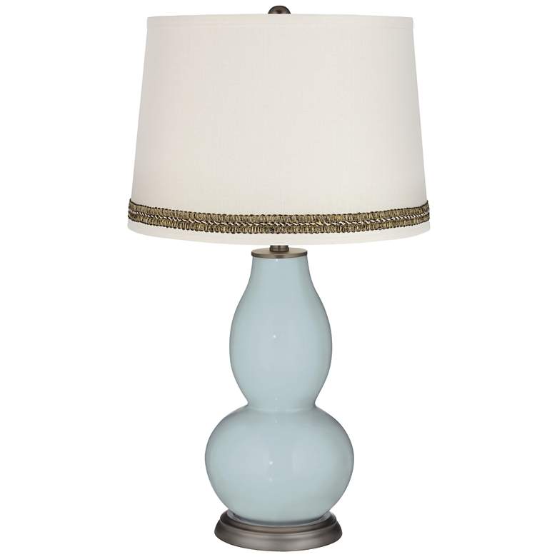 Image 1 Rain Double Gourd Table Lamp with Wave Braid Trim