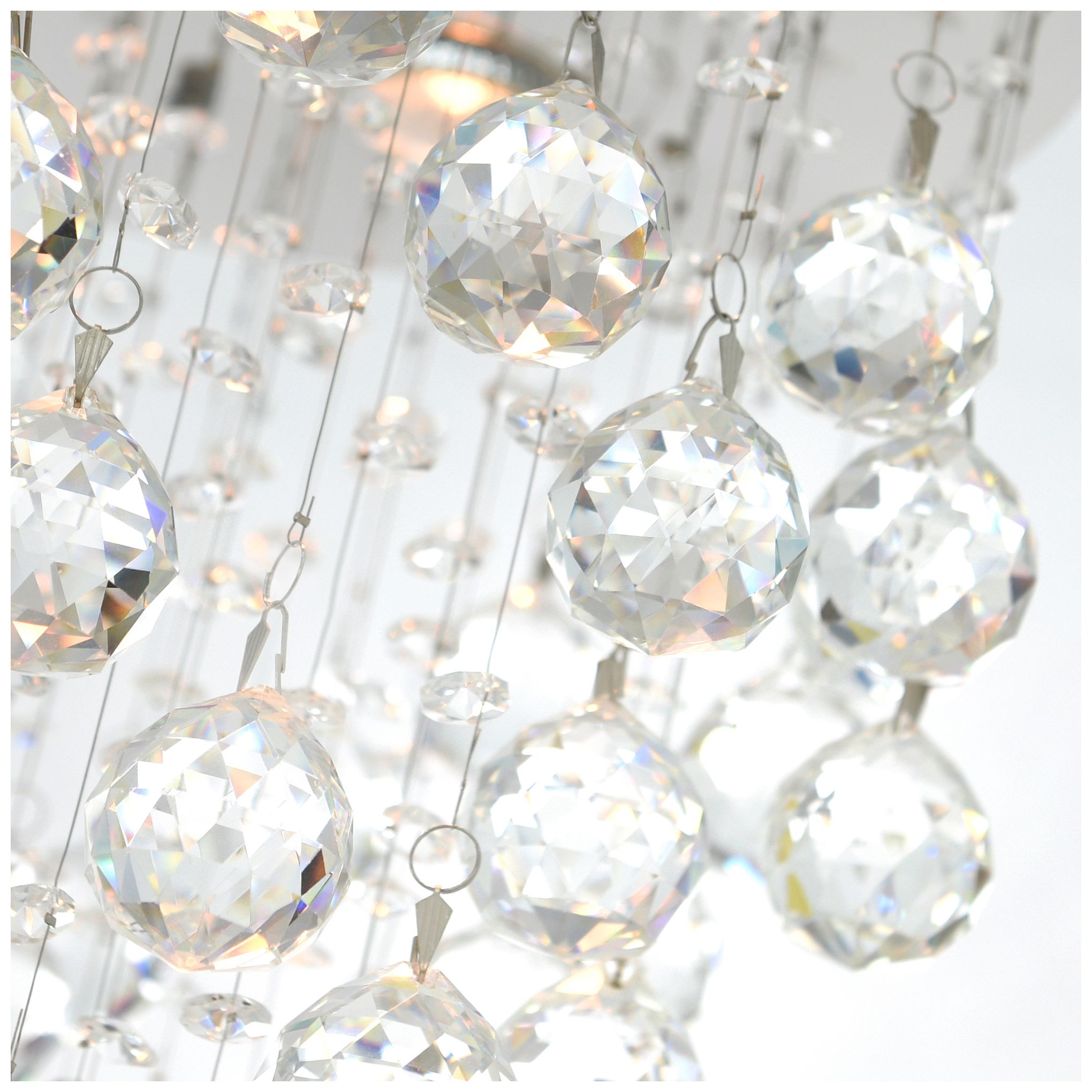 Image 3 Rain Drop 16" Wide Chrome 5-Light Ceiling Light more views