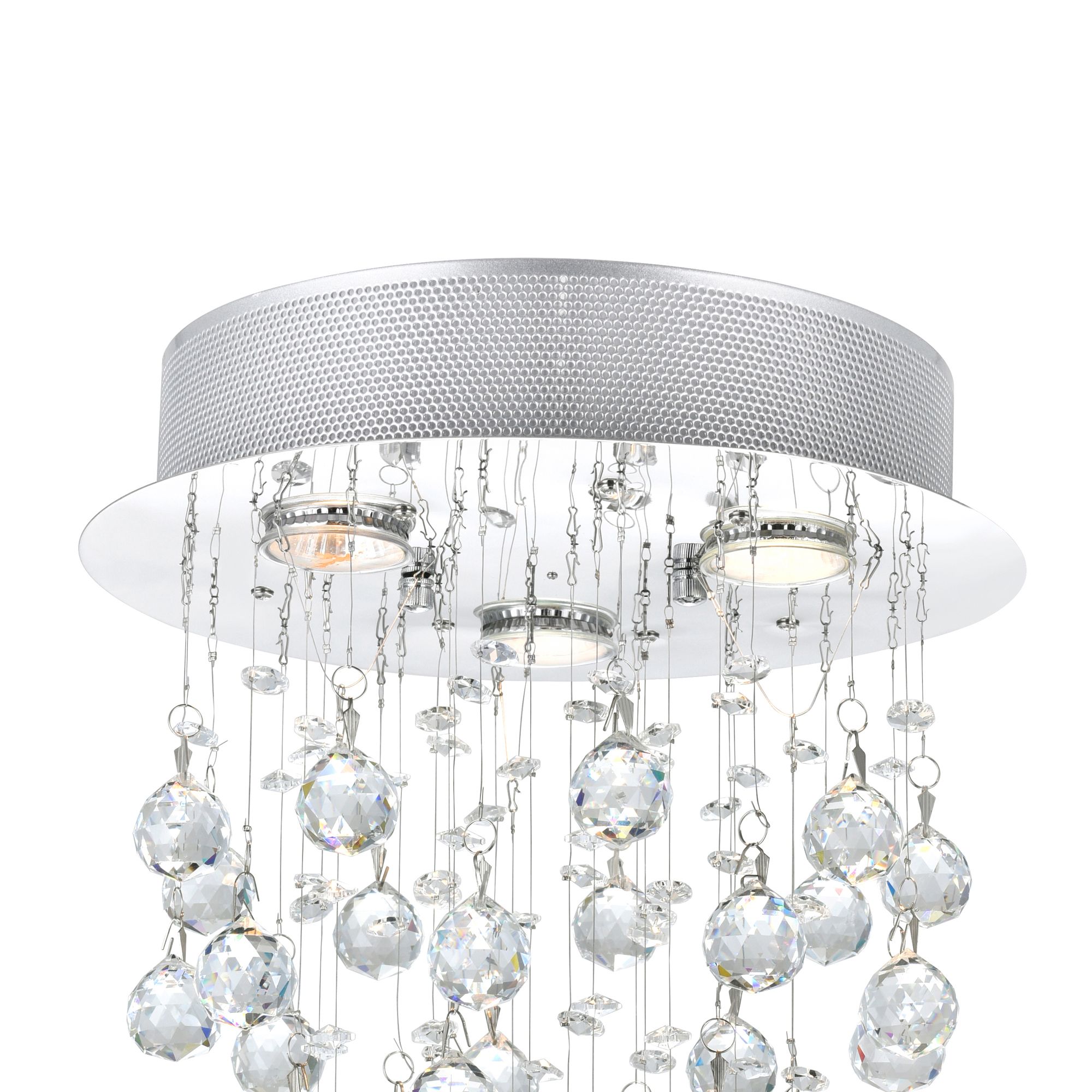 Image 2 Rain Drop 3 Light 12in Chrome Flush Mount more views