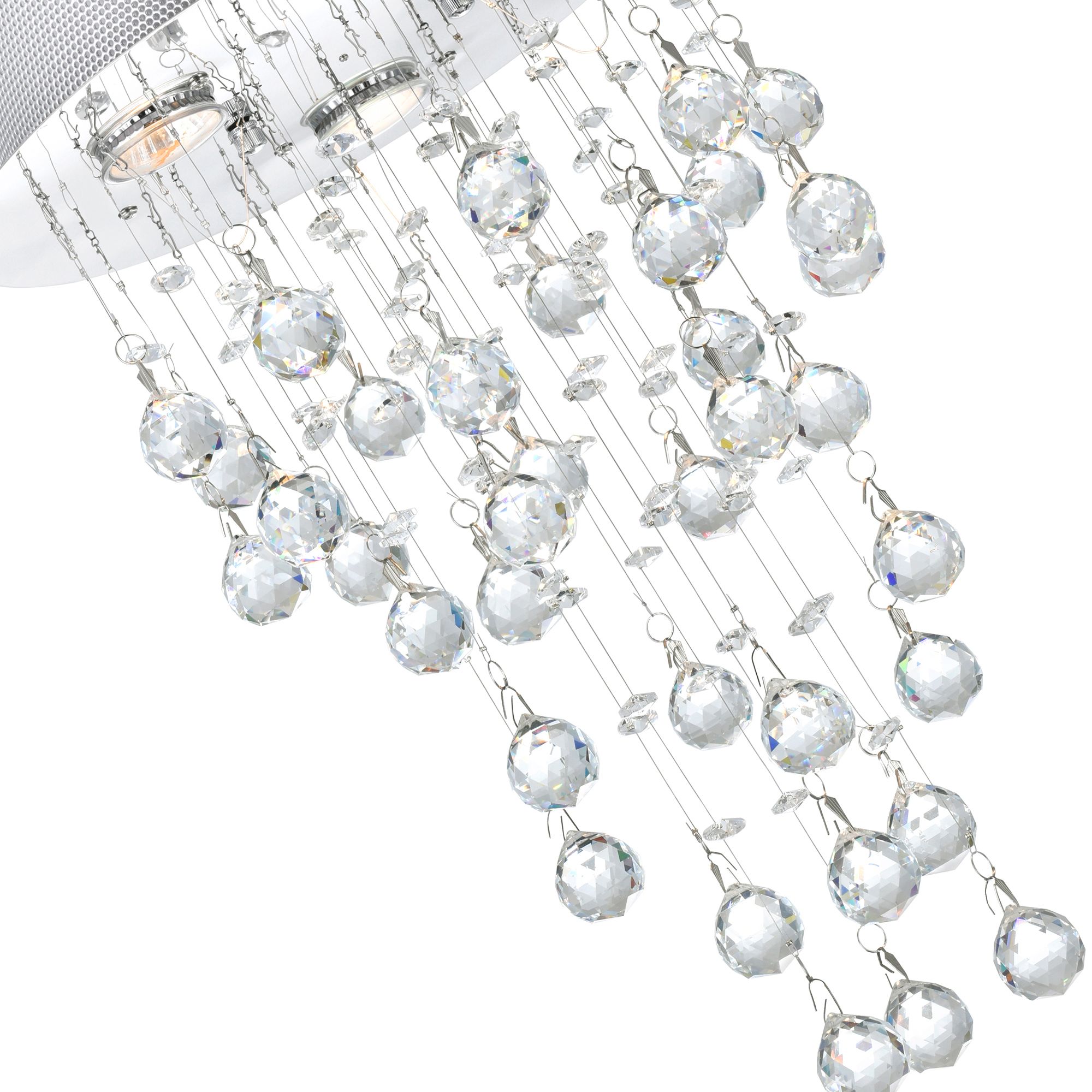 Image 3 Rain Drop 3 Light 12in Chrome Flush Mount more views