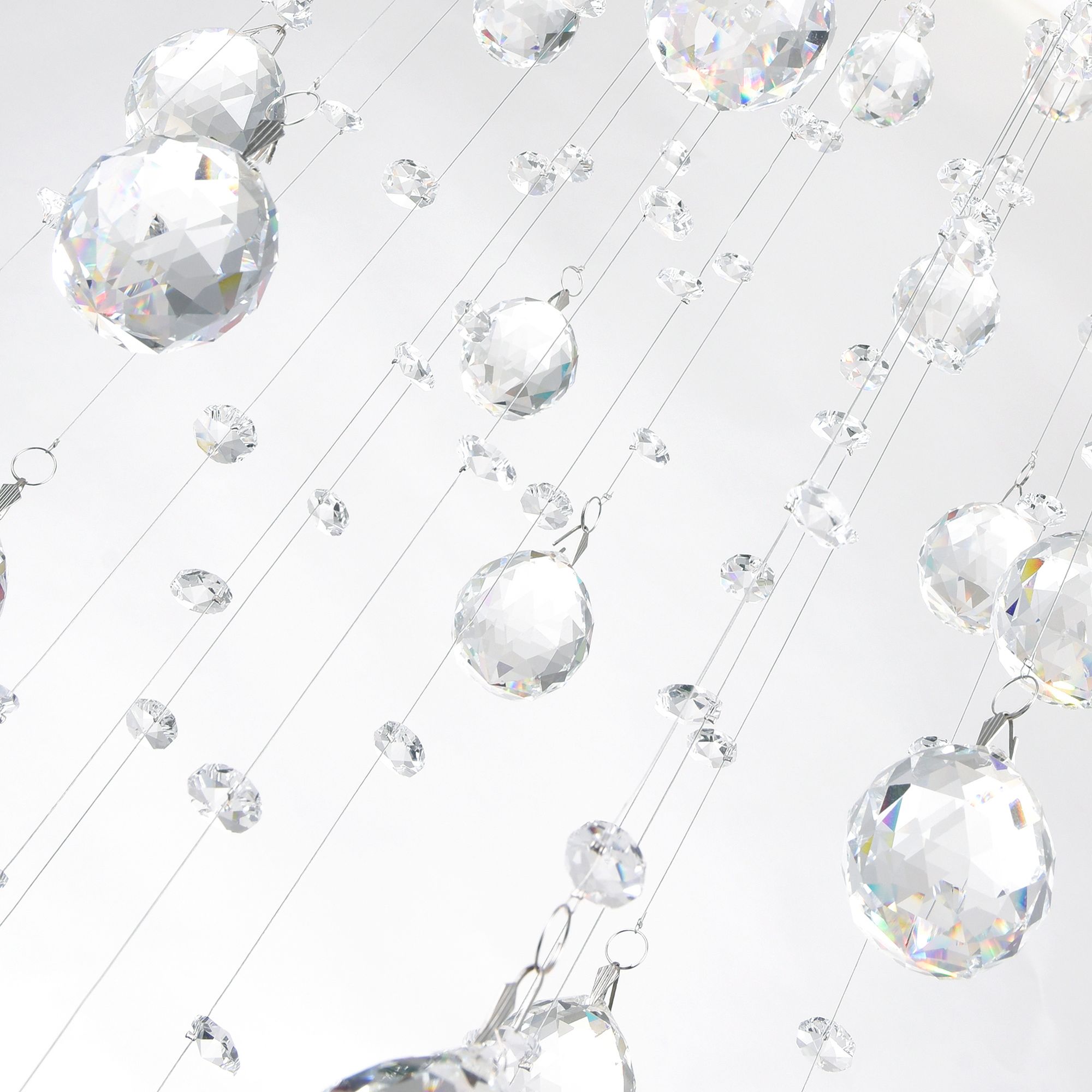 Image 4 Rain Drop 3 Light 12in Chrome Flush Mount more views