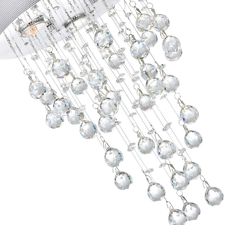 Image 3 Rain Drop 3 Light Flush Mount With Chrome Finish more views
