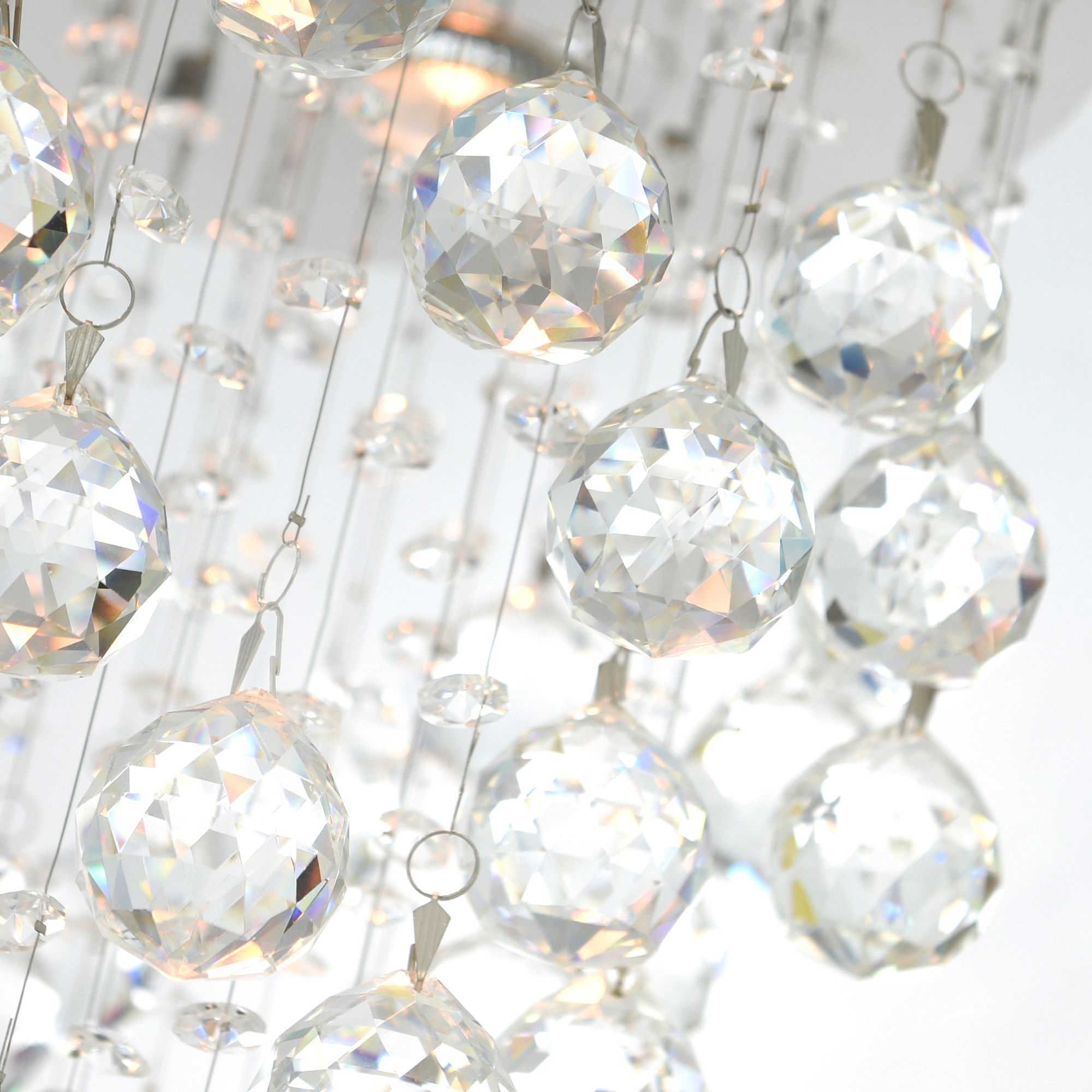 Image 3 Rain Drop 5 Light 16in Chrome Flush Mount more views