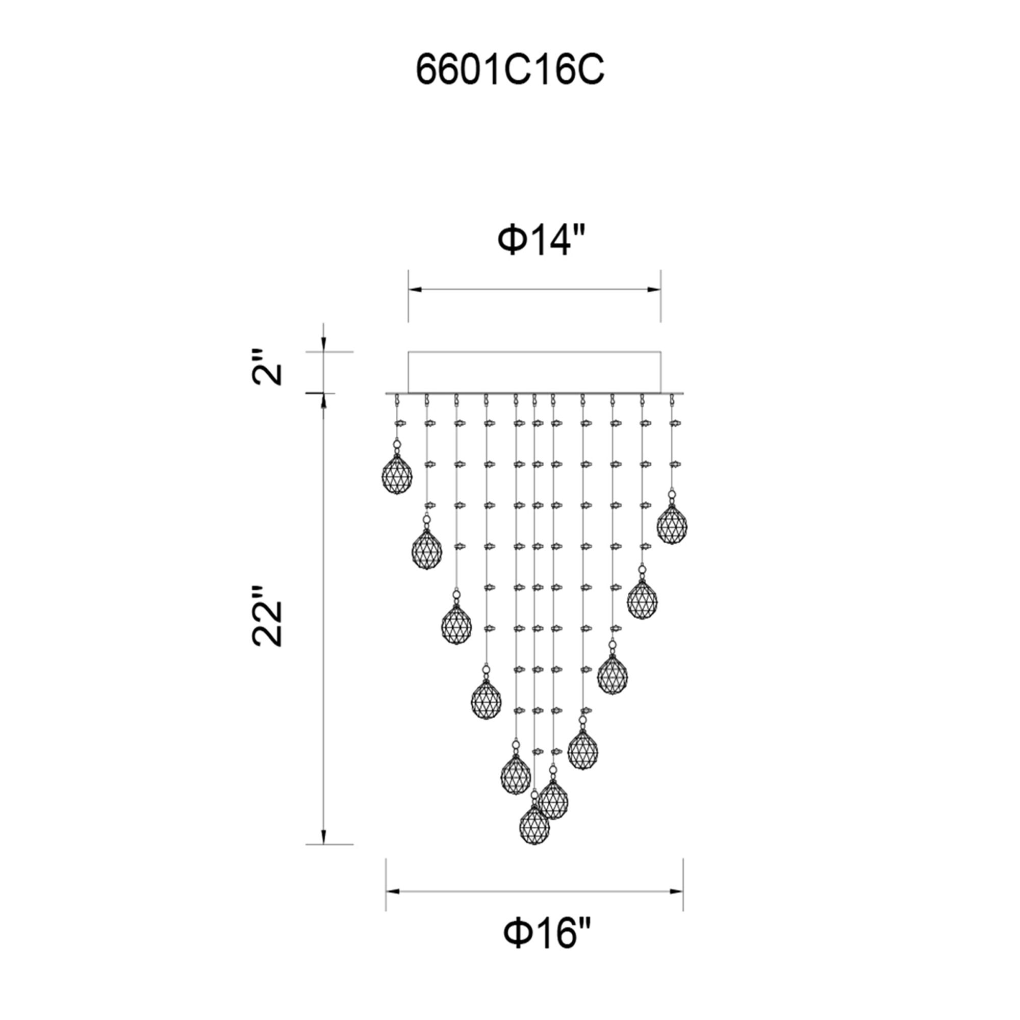 Image 6 Rain Drop 5 Light 16in Chrome Flush Mount more views