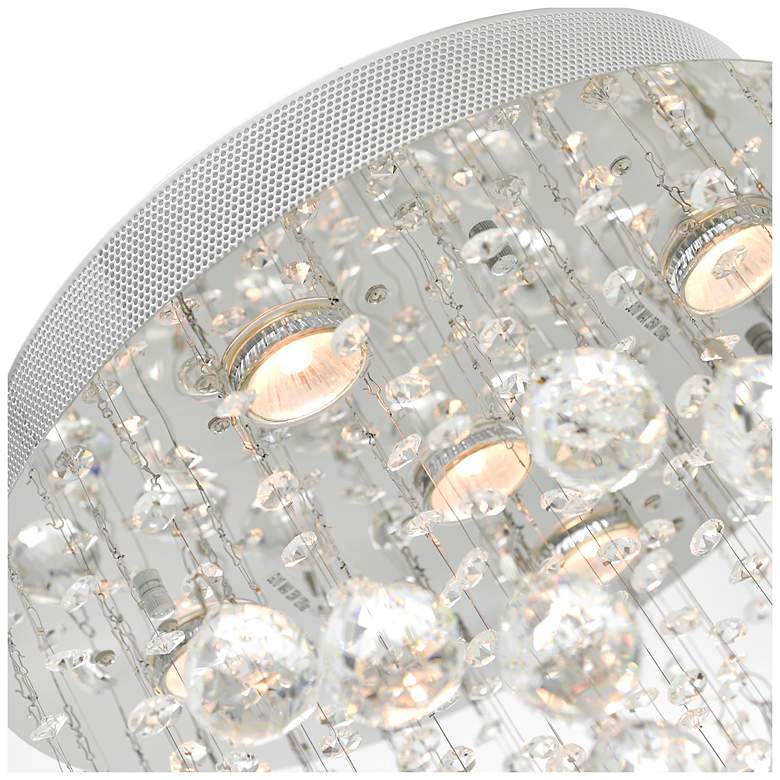Image 4 Rain Drop 5 Light Flush Mount With Chrome Finish more views